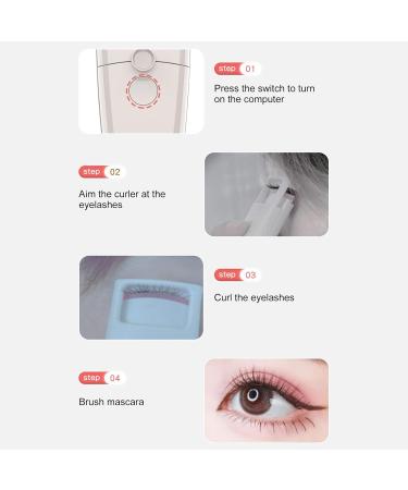 Quick Heating Rechargeable Heated Eyelash Curler with 24 Hours Lasting Effect - Buy Online on GoSupps.com