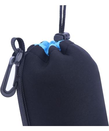 4 Pack Neoprene Camera Lens Pouch Set | Soft Plush, Compatible with Canon, Nikon, Sony, Olympus, and Pentax | Black+Blue - Buy Online on GoSupps.com