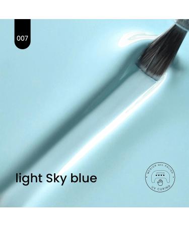 MEGIOR Light Blue Gel Nail Polish 15ml Light Sky Blue Gel Polish 1PCS Soak Off UV LED Nail Gel Polish for Nail Art Manicure Salon DIY Home for Women Girls Nails - Buy Online on GoSupps.com