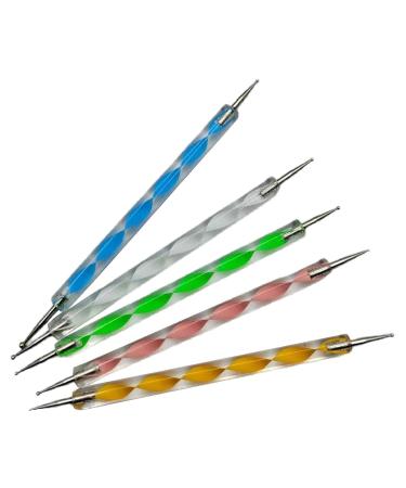 5-Piece Nail Art Set for Women | Universal Double-Head Nail Pencils | Easy-to-Use ABS Nail Art Tools for Perfect Fingernails - Buy Online on GoSupps.com