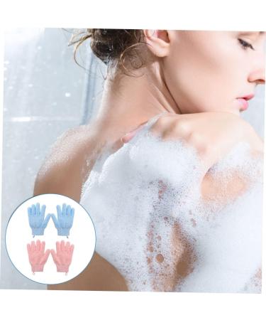 Healvian 4 Pcs Bath Scrub Gloves | Body Exfoliating Shower Scrubber Set - Buy Online on GoSupps.com