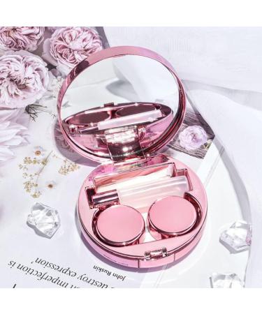 Buy Sukpsy 5-in-1 Colorful Glitter Contact Lens Etui Set (A-Pink) - Portable Container with Mirror Tweezers & Solution Bottle for Travel | International Shipping Available - Buy Online on GoSupps.com
