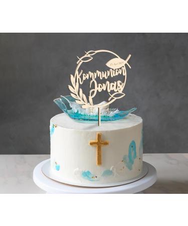 Personalized Alsino Cake Topper for Communion & Confirmation | Custom Name & Date | Birch Multiplex - Buy Online on GoSupps.com