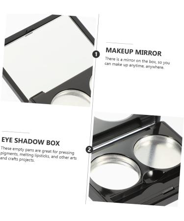 DOITOOL 12 Sets Double Box Eye Shadow Box Highlighter Refillable Tin Jar Empty Eye Shadow Case Travel Sample - Buy Online on GoSupps.com