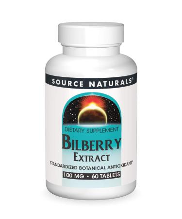 Source Naturals Bilberry Extract 100 mg Standardized Botanical Antioxidant - 60 Tablets