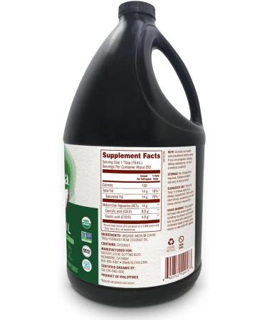 Nutiva Organic MCT Oil 128oz - Unflavored, USDA Organic, Non-GMO, Vegan, Keto-Friendly - Energy Boost for Coffee, Shakes, Salads - Buy Online on GoSupps.com