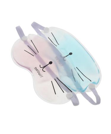FOMIYES 2pcs Cooling Eye Mask Gel Sleep Eye Masks Cold Compress Eye Mask Cold Blindfold Eye Patches Ice Eye Shades Mask for Sleeping Relaxing