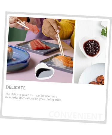 Zerodeko 6 Pcs Heart Shaped Ceramic Dish White Sauce Heart Shaped Plates Spoon White Plates Side Sauce Dishes Ceramic Craft Sauce Container Ceramics Seasoning Dish Heart-Shaped re-usable - Buy Online on GoSupps.com