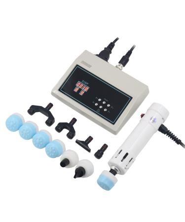 Yyuinu Professional Intelligent ED shock waves physiotherapy device massage the joints of the whole body regeneration of muscle and bone tissue 11 massage heads white