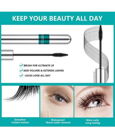Lash Cosmetics Mascara Extension Fiber Lash Cosmetics Mascara 4d Silk Fiber Lash Mascara 2 In 1 Thrive Mascara for Natural Lengthening and Thickening Effect (2PCS) - Buy Online on GoSupps.com