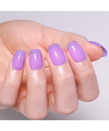 Imtiti Jelly Violet Gel Nail Polish 15 ml Nude Sheer Violet Colour UV/LED Soak Off Gel Polish for DIY Nail Art Manicure at Home 1 Piece - Buy Online on GoSupps.com