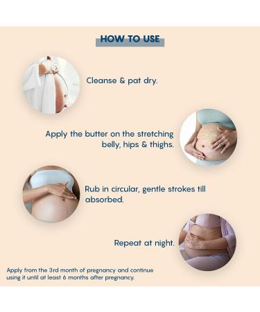 Natural Body Butter for Pregnant Belly & Dry Skin - 100g Shea & Cocoa Butter - Soothing Moisturizer - Buy Online on GoSupps.com