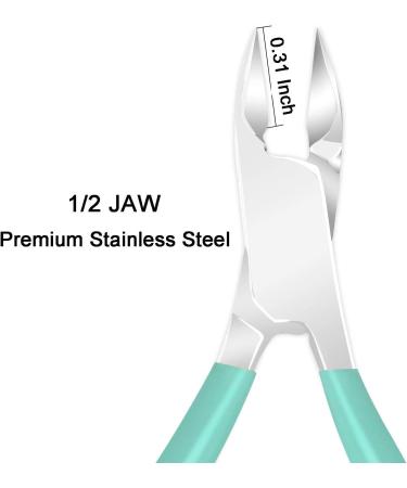 Ejiubas Cuticle Trimmer & Pusher Set - Professional Grade Stainless Steel Nipper, Remover & Cutter for Pedicure & Manicure - Green - Buy Online on GoSupps.com