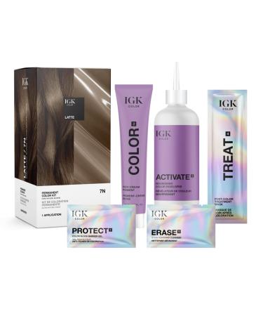 IGK Color Permanent Color Kit Latte - Professional Hair Dye Kit - Buy Online on GoSupps.com
