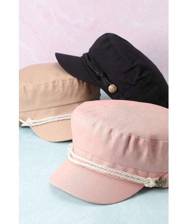 MIRMARU Women's 100% Cotton Greek Fisherman's Sailor Fiddler Hat Cap - Roped Blush, One Size - Buy Online on GoSupps.com