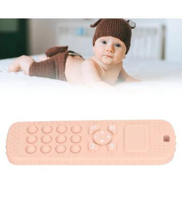 Peach Pink Silicone Baby Teething Toy - Remote Control Shaped for Soothing Massage at Home - Buy Online on GoSupps.com