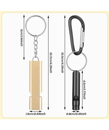 Aluminum Safety Whistle with Lanyard - Loud Double-Tube Survival Whistle for Outdoor Activities - 10 Pack Multicolor Whistles - Buy Online on GoSupps.com