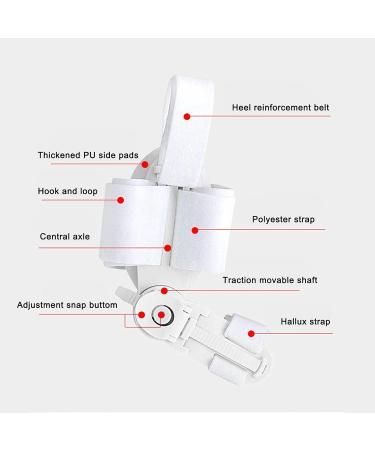 Adjustable Hallux Valgus Corrector - Bunion Relief & Support - Orthopedic Bunion Toe Smooth (White) - Buy Online on GoSupps.com
