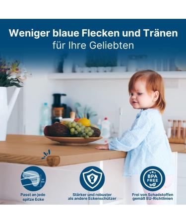 Maliveo Premium Transparent Corner and Edge Protection - 12 Odorless Plastic Safety Guards for Babies & Children - Residue-Free Easy Removal & Replacement - Buy Online on GoSupps.com