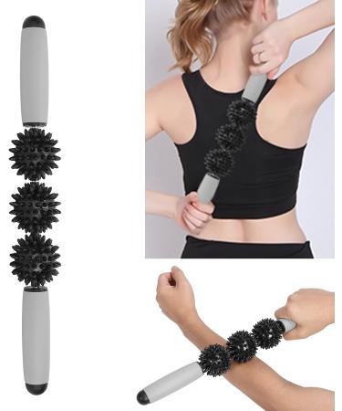 OKAT Body Massage Roller - Multi-Functional Muscle Relief for Stiffness | Comfortable Massage Scooters for Everyday Use in the Office (Black) - Buy Online on GoSupps.com