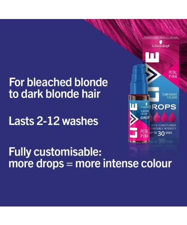 Schwarzkopf Colour Drops Vegan Semi-Permanent Pink Hair Dye - Petal Pink 30ml (1 Pack) - Buy Online on GoSupps.com