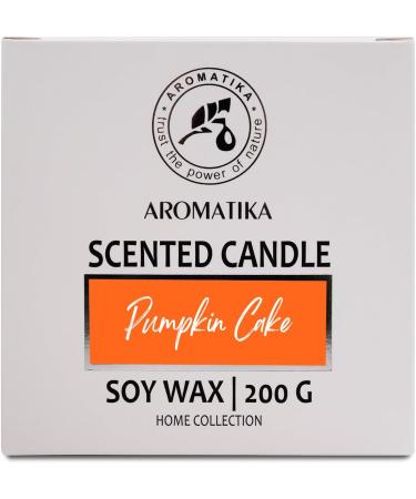 AROMATIKA Pumpkin Cake Scented Candle - 6.8 Oz Soy Wax Aromatherapy - Relaxing Home Fragrance - Perfect Gift for Mother's Day Birthdays & Christmas - Buy Online on GoSupps.com