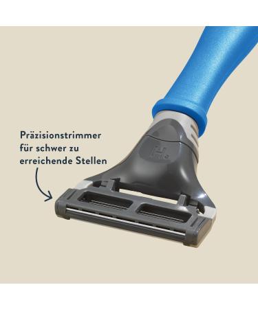 Harry's Wet Razor Set for Men | Blue Handle 4 Replacement Blades Shaving Gel & Travel Cover - Shop Internationally - Buy Online on GoSupps.com