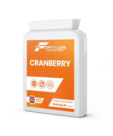 Cranberry Tablets 5000mg | High Strength Cranberry Extract Supplement for Cystitis Relief and Urinary Bladder Health | Cranberry Supplements For Women and Men 90 Tablets
