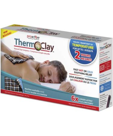 ProActive Therapeutic Clay Pack - Hot or Cold Therapy for Injuries, Swelling, and Pain Relief - Reusable 12 x 10 Washable Cover - Blue - Buy Online on GoSupps.com