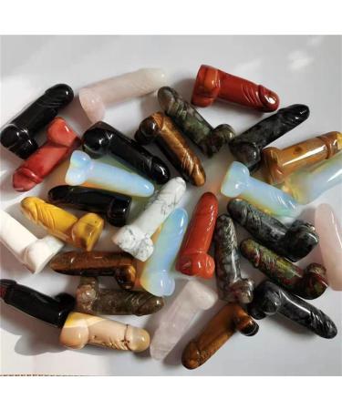 Hand-Carved Men's Natural Quartz Stones - Plum Color - 2 Inch Gift | Enpap & Xingyong - Buy Online on GoSupps.com