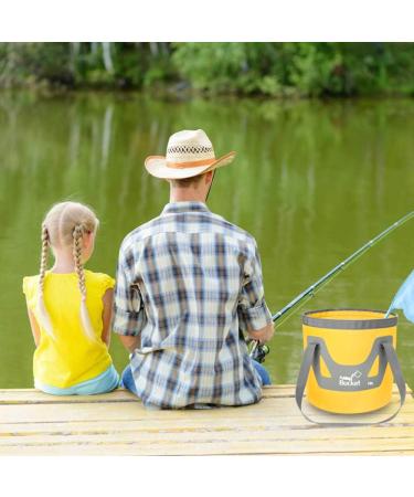 IFWELL Collapsible Bucket 5 Gallon Portable Folding Basin Pail - Blue Yellow 20L-12L - Buy Online on GoSupps.com