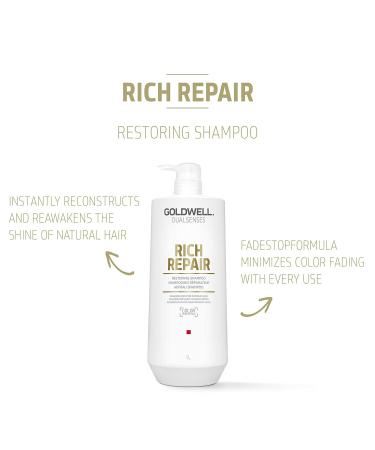Goldwell Dualsenses Rich Repair Restoring Shampoo 33.8 Fl Oz - Hydrating Hair Care - Buy Online on GoSupps.com