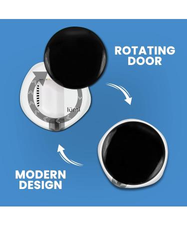 Portable Rechargeable Toothbrush Sanitizer & Holder - Fits All Sizes, Wall Mounted, Rotating Door, White - Buy Online on GoSupps.com