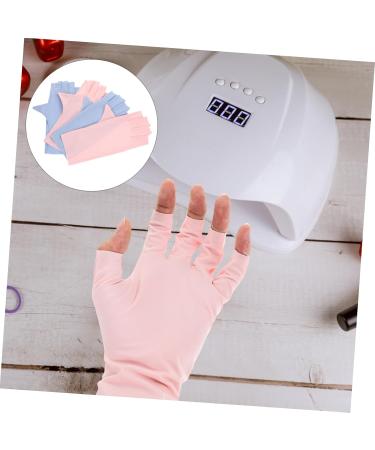 POPETPOP 2 Pairs sun gloves pink gloves UV protection gloves for manicure protective gloves for manicure UV gloves for gel manicures UV gloves for nail Anti-UV Nail supplies Nylon 21x12x0.1cm As Shown1 - Buy Online on GoSupps.com