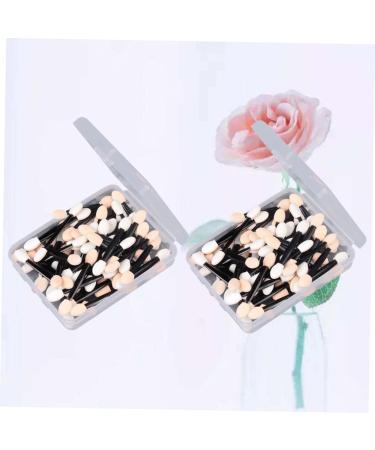 LALADEFIEE 100 Pcs Cosmetic Eyeshadow Eyeshadow Eyeliner Brushes Makeup Application Brushes Black Size 2 Black - Buy Online on GoSupps.com