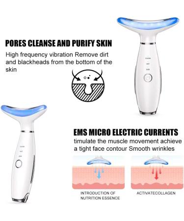 Anti Wrinkle Face & Neck Massager Device with 3 Color Modes - Skin Firming & Sculpting Tool for Smooth, Tight Skin - White - Buy Online on GoSupps.com