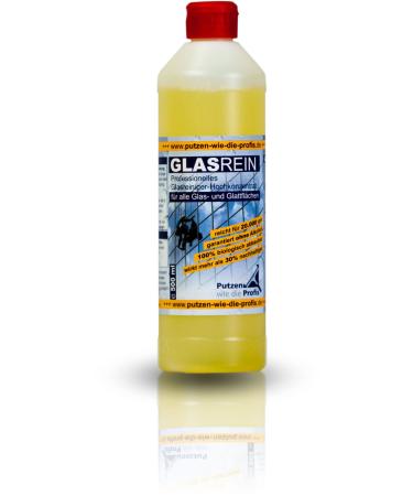 Glass clean |Professional glass cleaner concentrate 500 ml - window cleaner - windscreen cleaner - for effective glass cleaning - environmentally friendly window cleaning agent with Lotus Effect 500 ml (1 Pack)