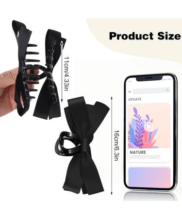 Simarro Hair Bow Clip - Big Bow Knot Ribbon Hair Claw for Women & Girls | Non-Slip Aesthetic Hair Accessory for Party & Wedding - Buy Online on GoSupps.com