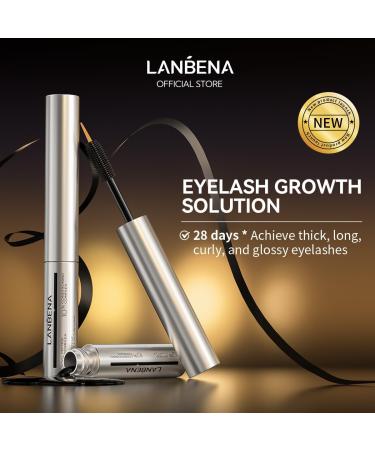 LANBENA Eyelash Growth Serum Lash Enhancing Serum with advanced formula to boost fuller thicker and voluminous eyelashes for longer 3 ml - Buy Online on GoSupps.com