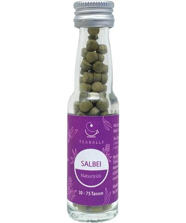 TEABALLS - Sage naturally cloudy (1 x 12 g) | approx. 150 teaballs | for approx. 30-75 cups of tea | 100% pure vegetable | Known from: the thing of the year - Buy Online on GoSupps.com