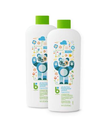 Babyganics Foaming Hand Sanitizer Refill Alcohol Free Fragrance Free Kills 99.9% of Common Bacteria Moisturizing 16 Fl Oz (Pack of 2) Fragrance Free 16 Ounce (Pack of 2)