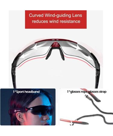Rockbros Polarized Bicycle Glasses - 5 Interchangeable Lenses for Men & Women | Sports Sunglasses for Cycling Fishing & Outdoor Activities - Buy Online on GoSupps.com