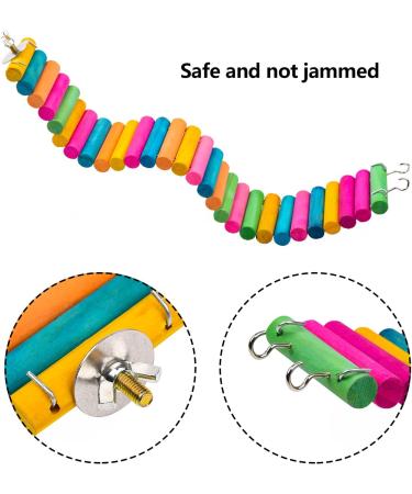 NAUZE Hamster Ladder Hamster Toys Hamster Entertainment Facilities Wooden Pet Ladder Ladder for Small Pet (Multicolor) Colour - Buy Online on GoSupps.com