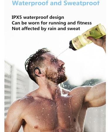 Wireless Bluetooth Headphone with Mic for Cell Phone - Lightweight & Waterproof Earpiece for Business, Office, Sports - Black - Buy Online on GoSupps.com
