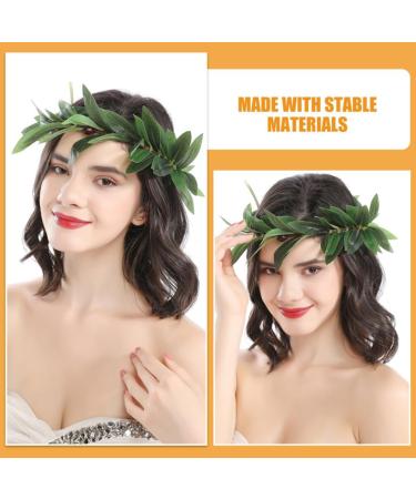 Beaupretty Green Leaf Headband Artificial Green Leaf Crown Eucalyptus Flower Wreath Floral Headband for Women Girls Bridal Bohemian Headpiece Photo Prop - Buy Online on GoSupps.com