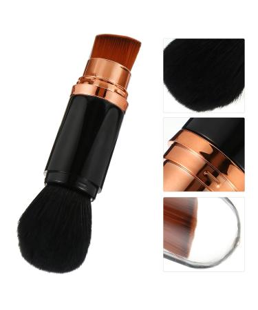 FOMIYES Double Ended Makeup Brush - Powder & Liquid Foundation Blending Brush with Dust Cover (Black) - Perfect for Flawless Finish - Buy Online on GoSupps.com