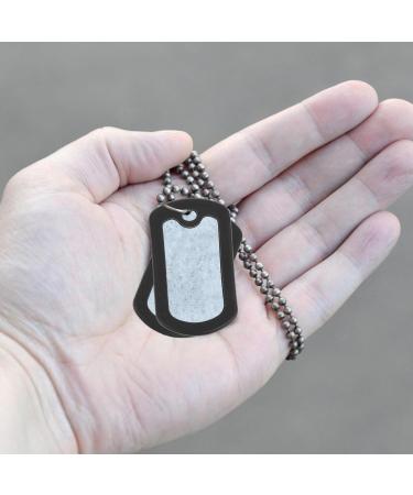 12Pcs Military Dog Tag Silicone Rubber ID Tags - Black Rectangular Covers for Pets - Buy Online on GoSupps.com