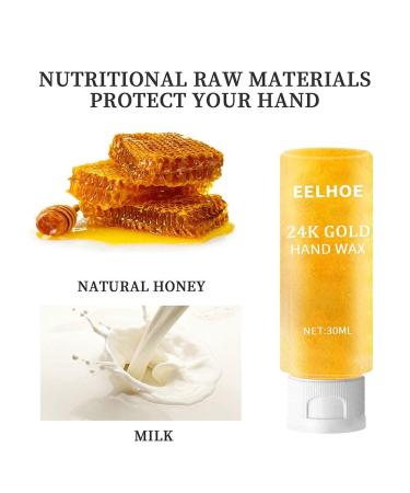 30ml 24K Gold Hand Mask - Moisturizing & Brightening Peel Off Cream for Dry Hands | Anti-Aging Handwax Serum - Buy Online on GoSupps.com