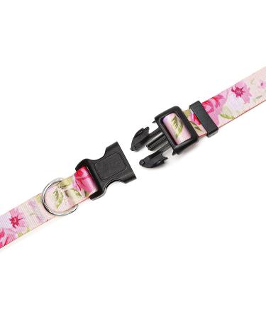 Suredoo Adjustable Dog Collar - Soft Nylon for Small to Large Dogs & Puppies (Rose L - 38-63 cm) - Buy Online on GoSupps.com