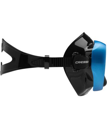 Cressi Anti-Fog Wide View Single Lens Scuba Diving and Freediving Mask: A1: Designed in Italy Black/Blue Clear Lens - Buy Online on GoSupps.com